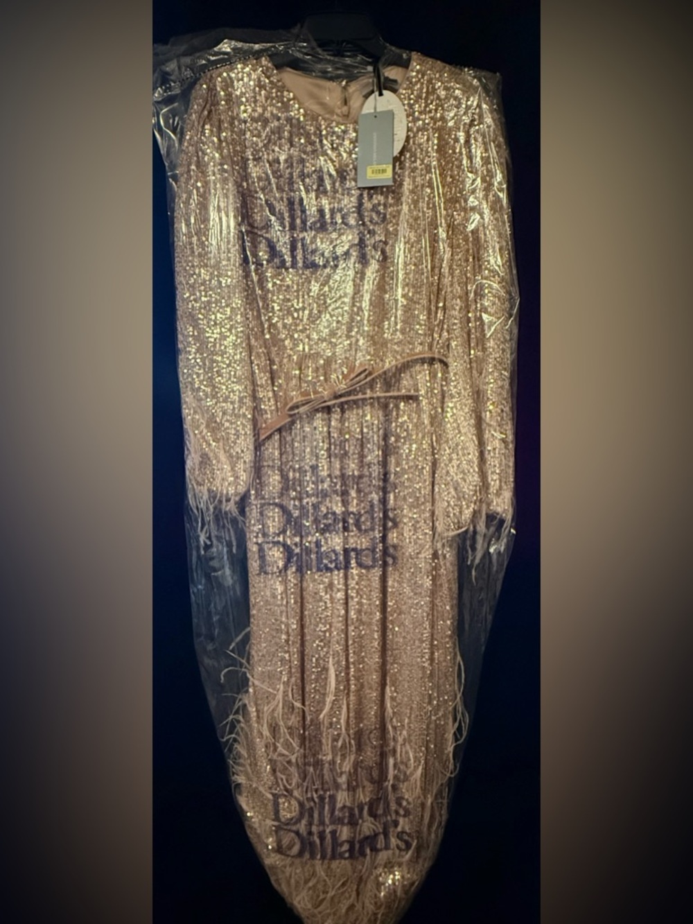 Antonio Melani x Nicola Bathie Sequin Feather Dress - Picture 3 of 6